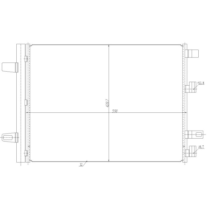 Radiator AC condensator cu uscator potrivit MERCEDES A (V177), A (W177), B SPORTS TOURER (W247), CLA (C118)