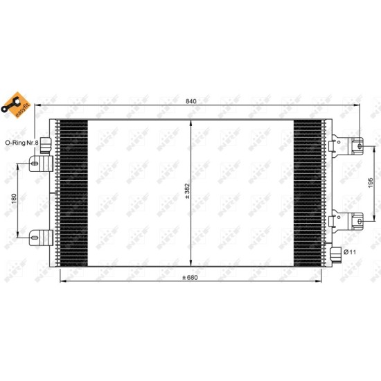 Radiator AC condensator BUS RENAULT MASTER III (JD) 2.5 DCI