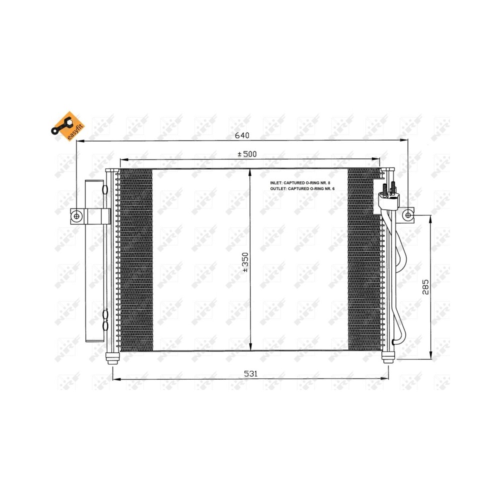 Radiator AC condensator Hyundai Getz 1.1 02 -