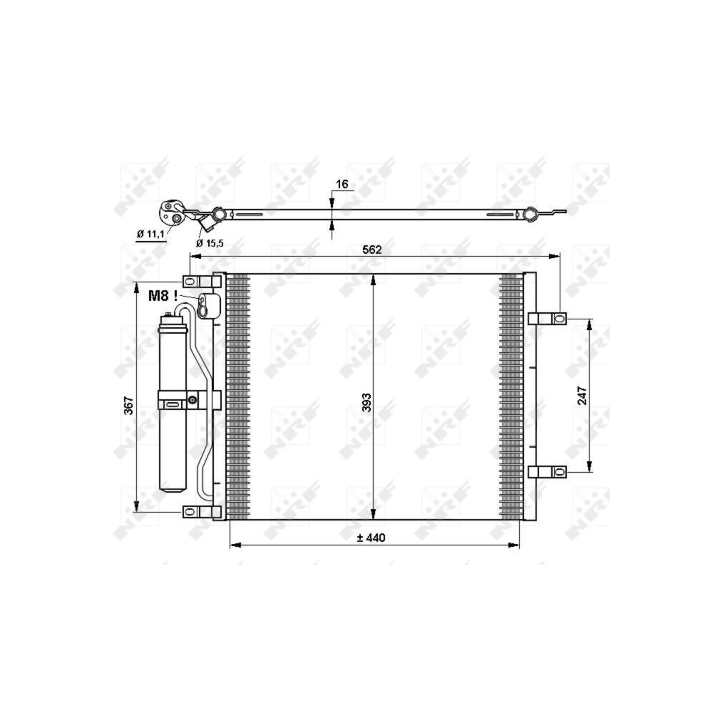 Radiator AC condensator Nissan Micra (K12) 1.5 DCI