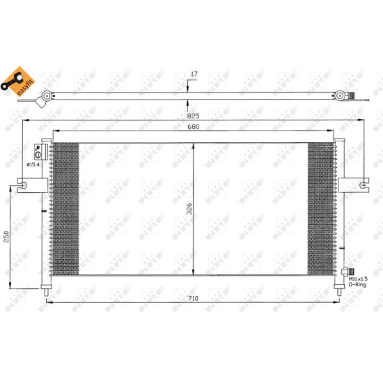 Radiator AC condensator NISSAN PICK UP (D22) 2.4 I 4WD