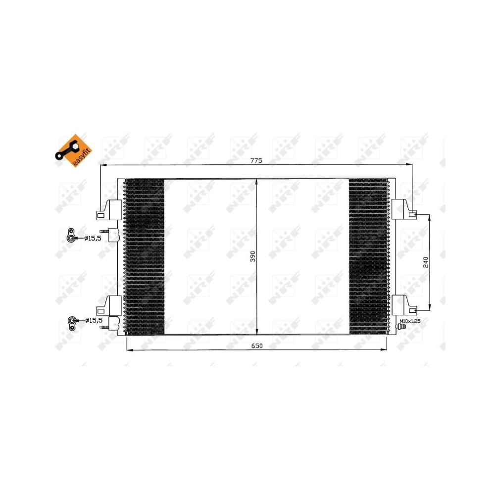 Radiator AC condensator RENAULT LAGUNA II (BG0/1_) 1.6 16V (BG0A, BG0L)