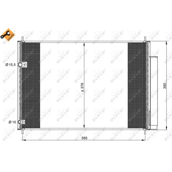 Radiator AC condensator TOYOTA AURIS 1.4 D-4D