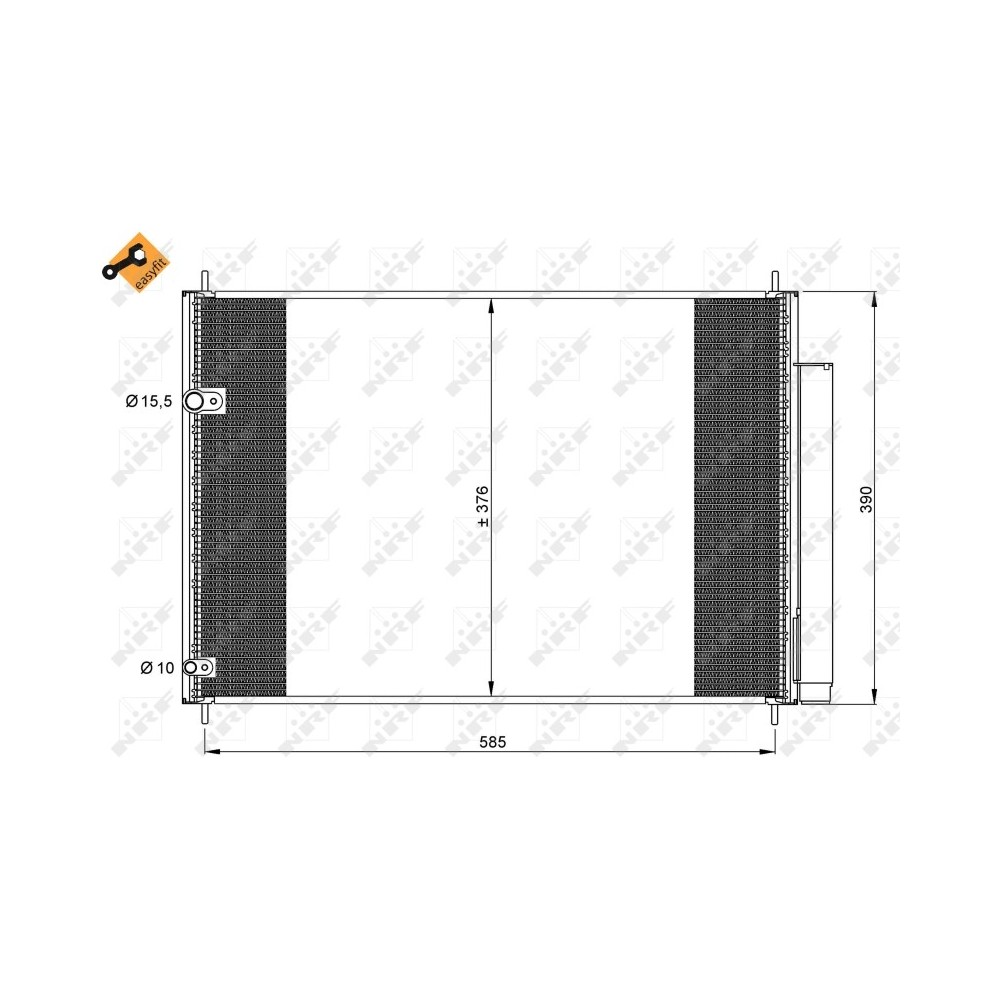 Radiator AC condensator TOYOTA AURIS 1.4 D-4D