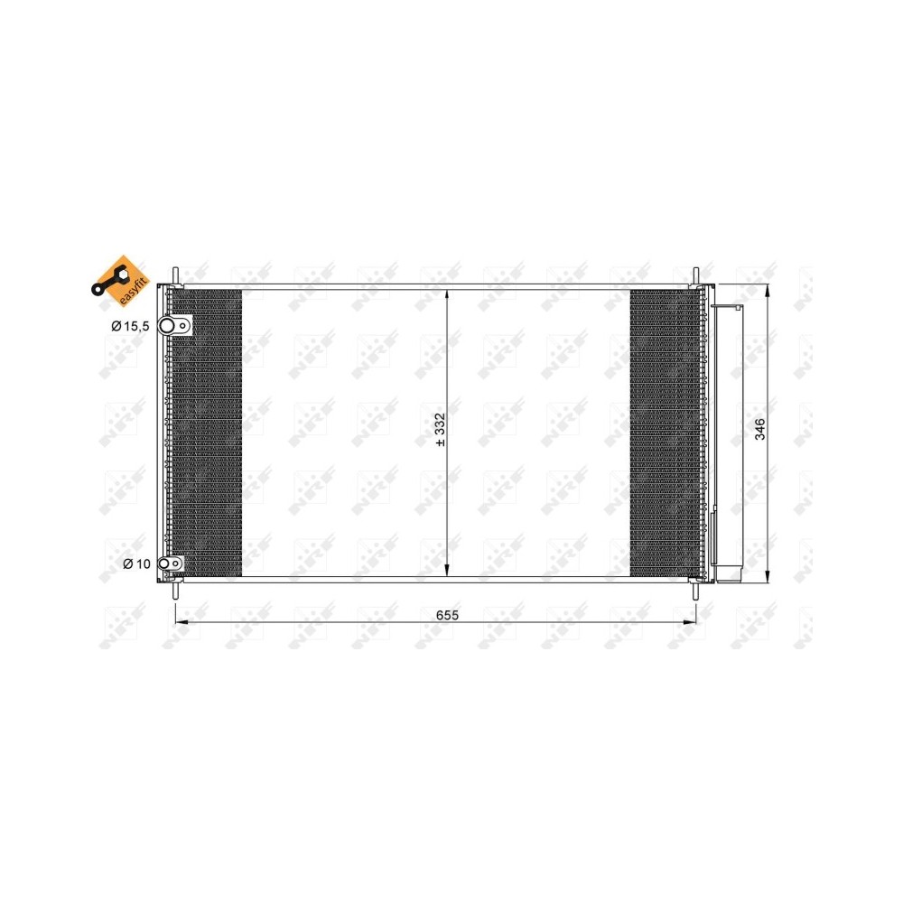 Radiator AC condensator TOYOTA AURIS 2.0 D-4D