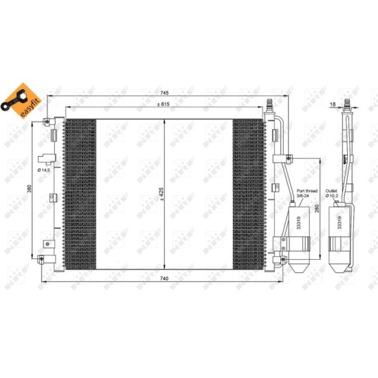 Radiator AC condensator Volvo XC 90 2.5 T