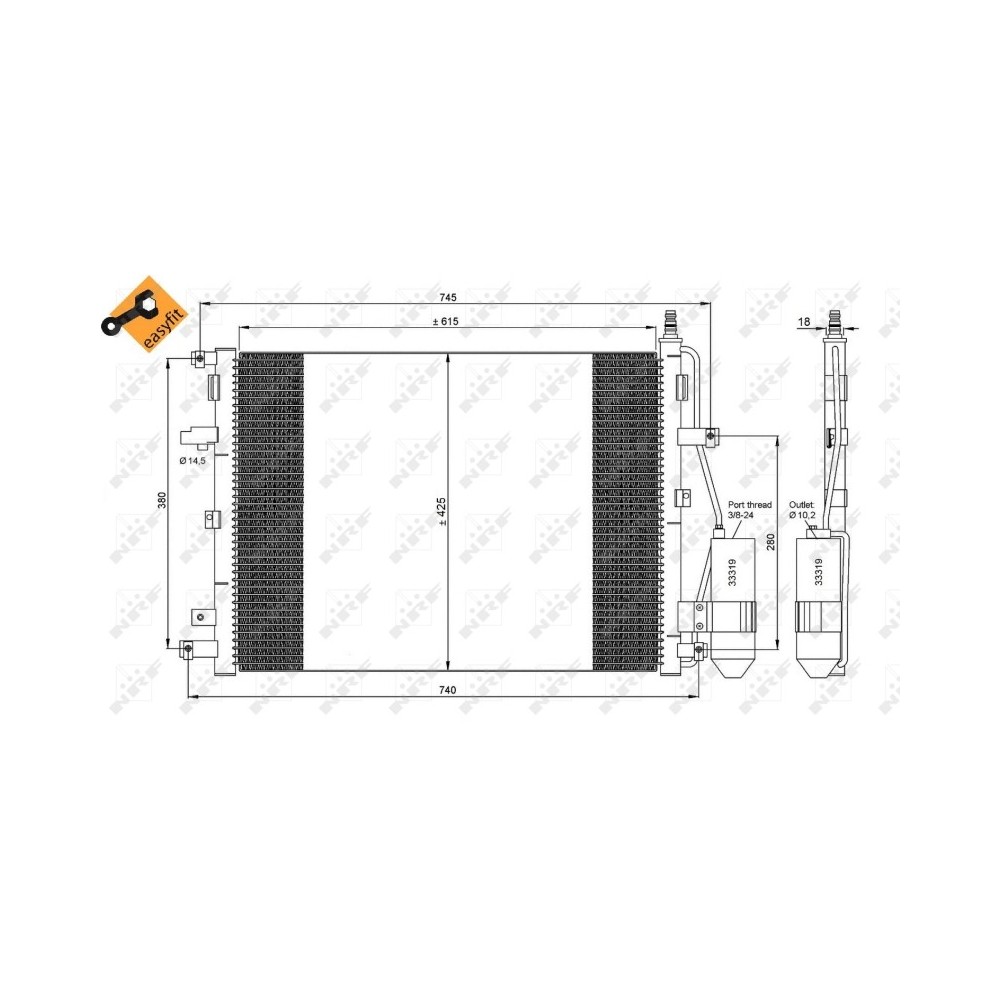 Radiator AC condensator Volvo XC 90 2.5 T